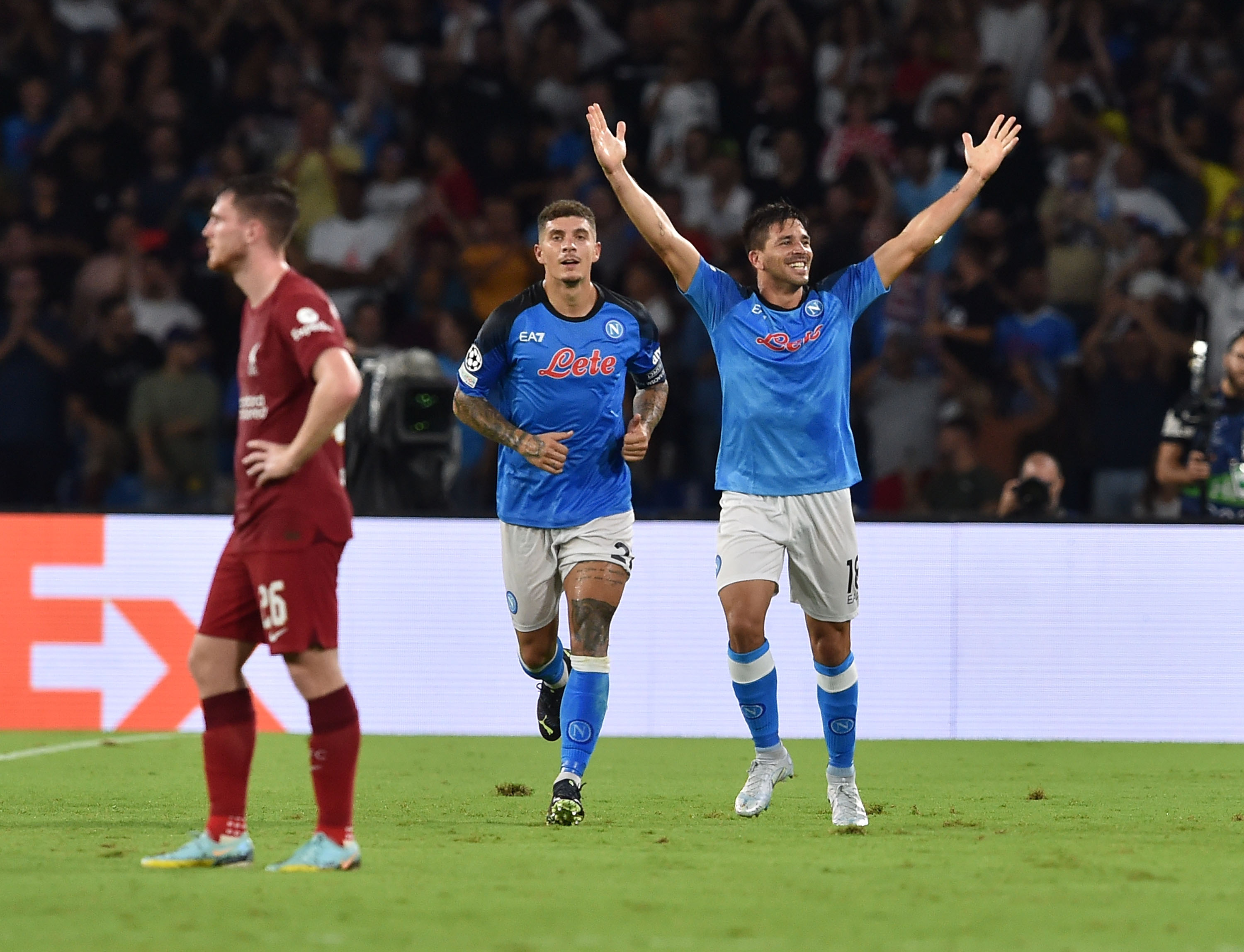 Napoli thrashed Liverpool 4-1 in their opening Champions League group game in 2022
