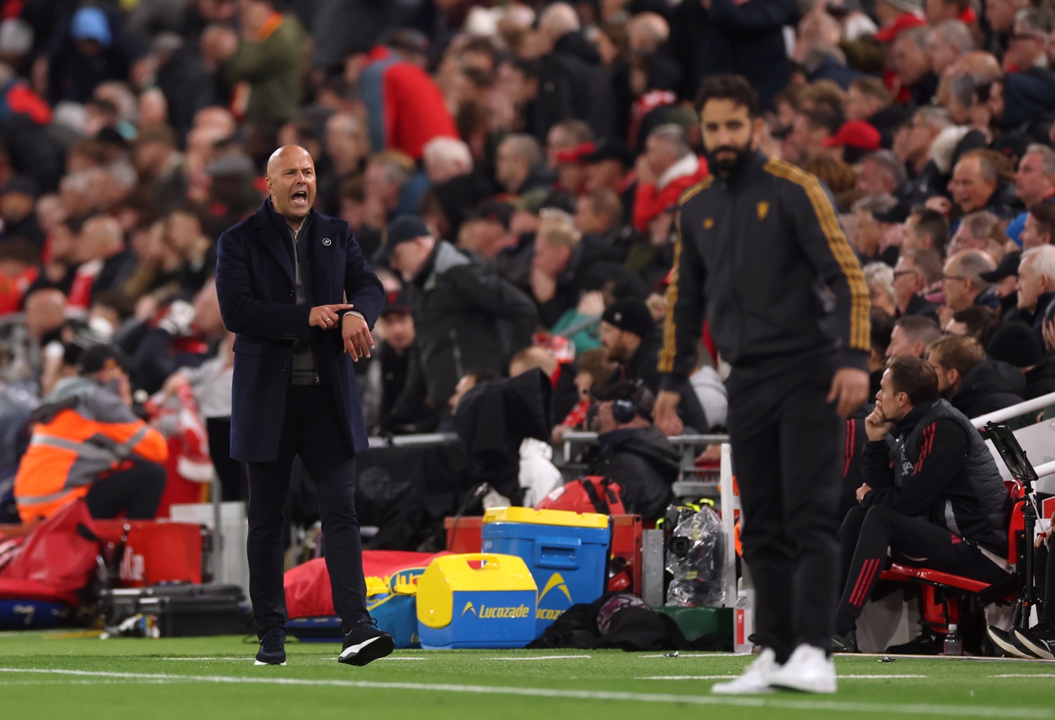 Arne Slot's Liverpool fell to defeat at home to Manchester United on Sunday