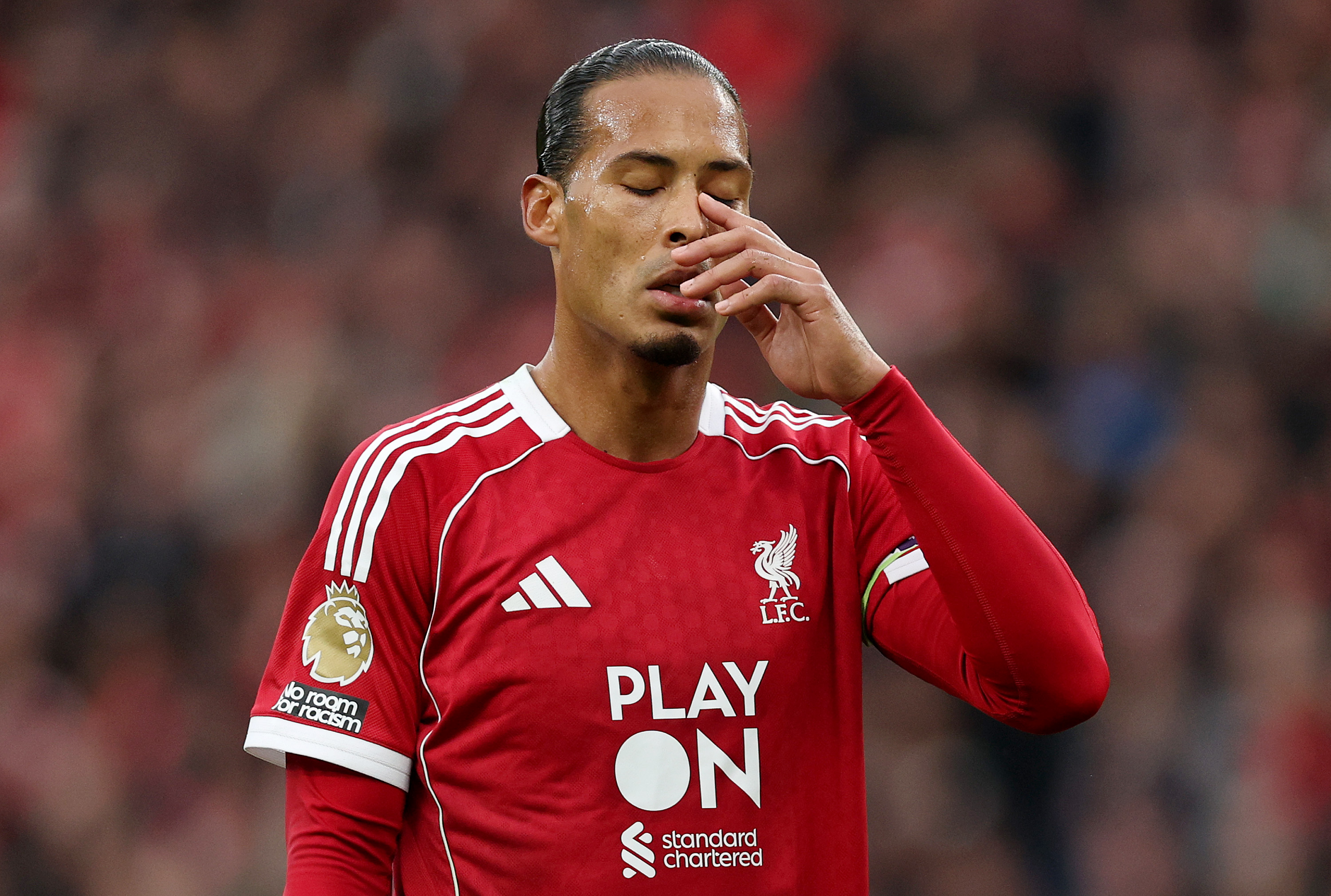 Virgil van Dijk endured a tough day at the office in Liverpool's defeat to Manchester United