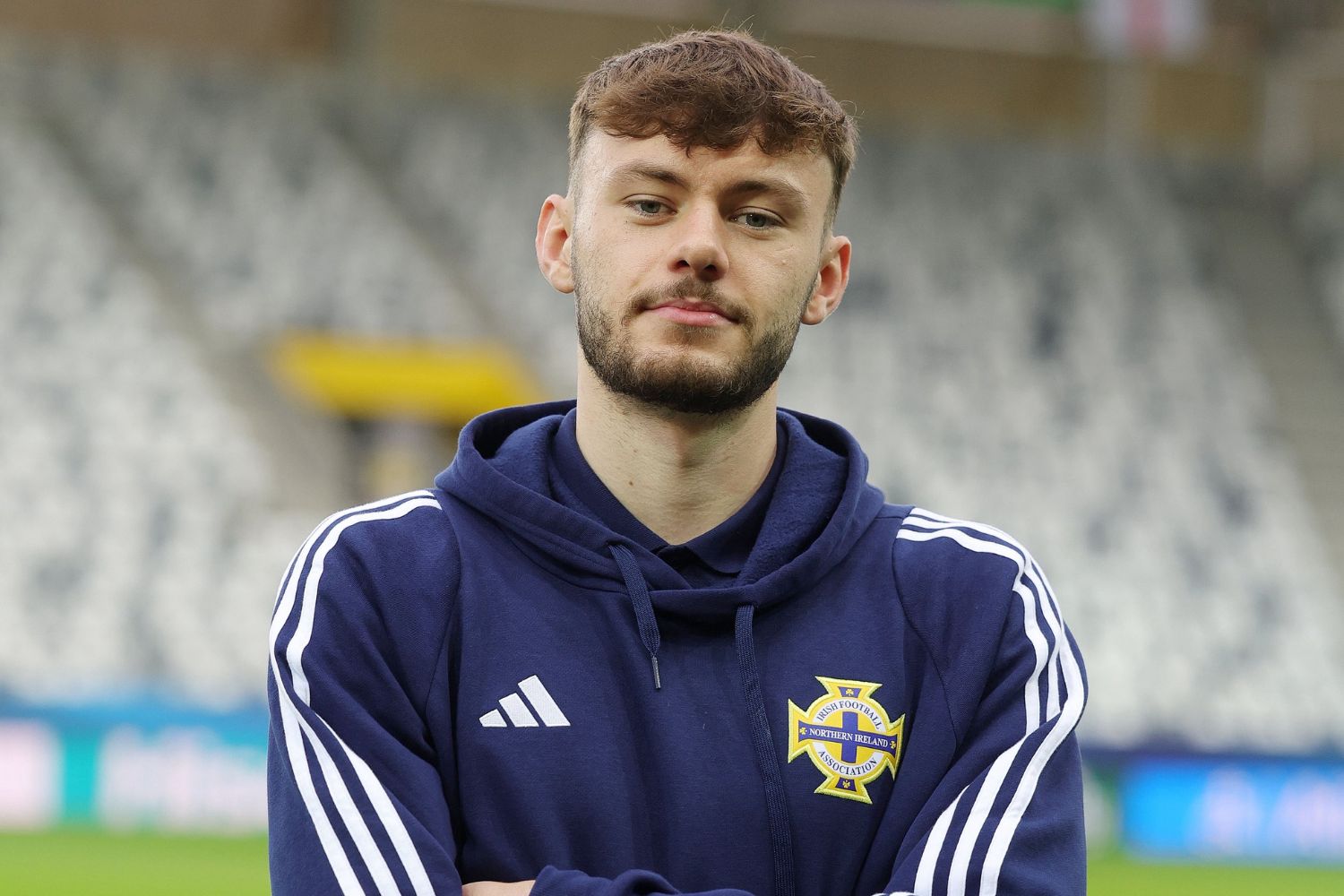 Conor Bradley in training for Northern Ireland