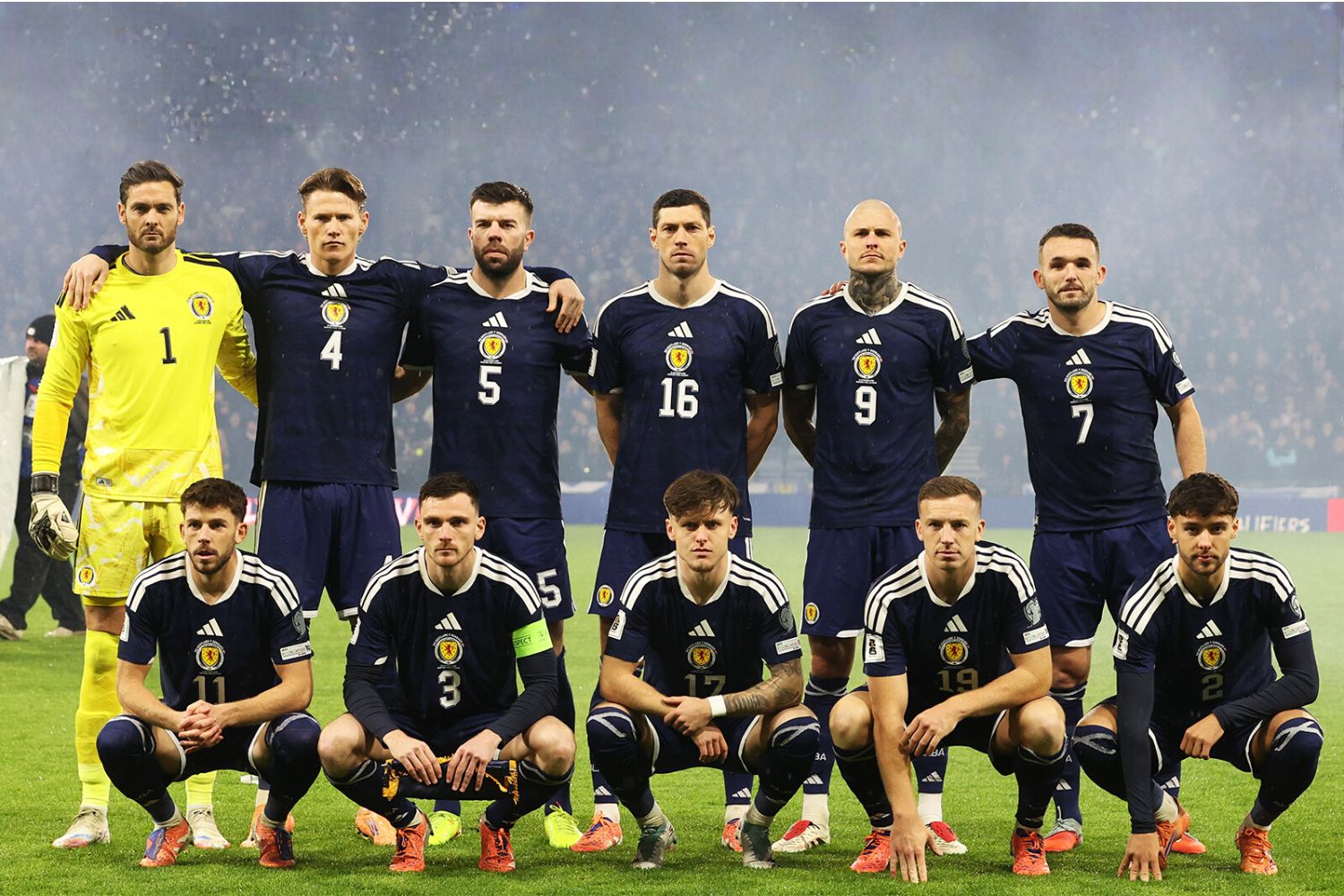 Ben Gannon-Doak and Andy Robertson line-up for Scotland against Denmark