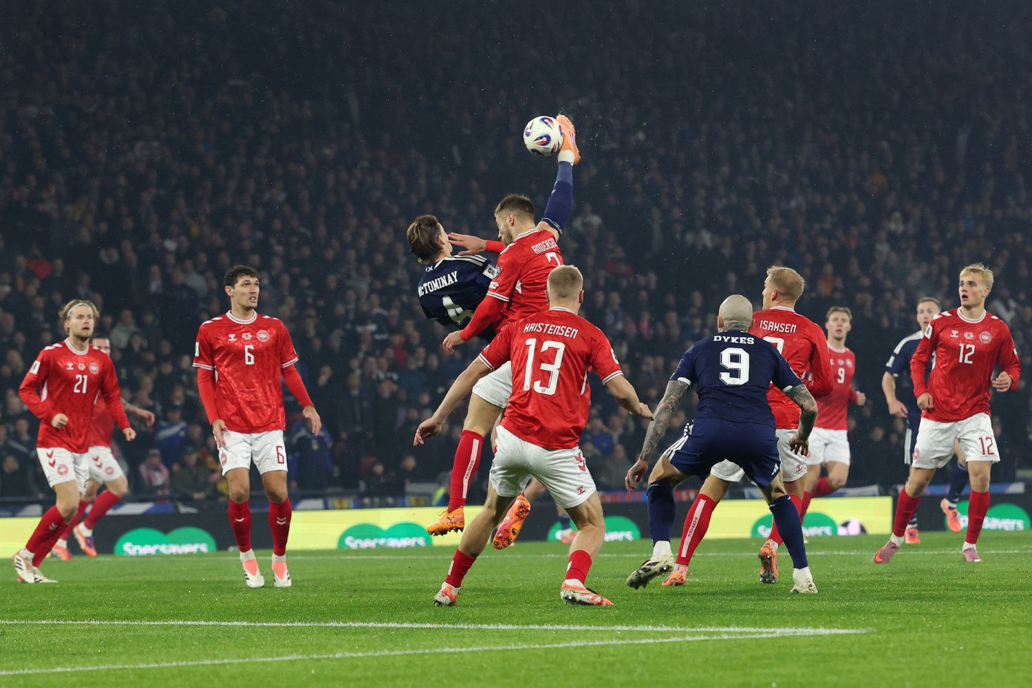 Scott McTominay of Scotland scores