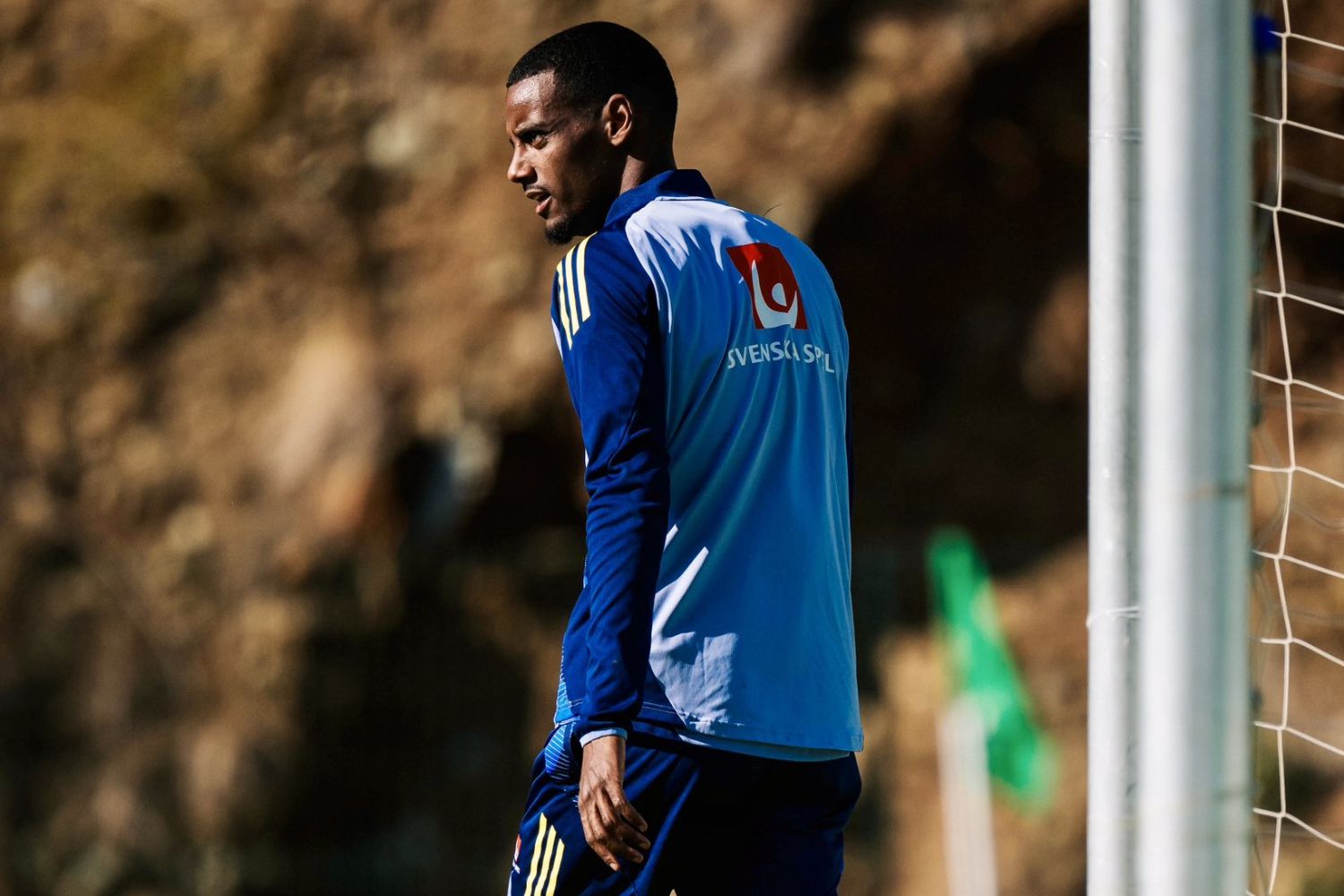 Alexander Isak in training for Sweden