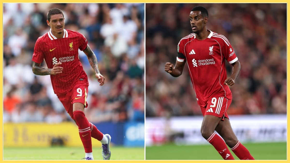 Alexander Isak and Darwin Nunez playing for Liverpool