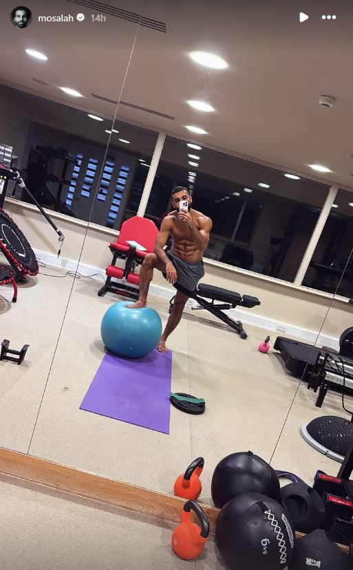 Mo Salah uploads gym selfie on Instagram