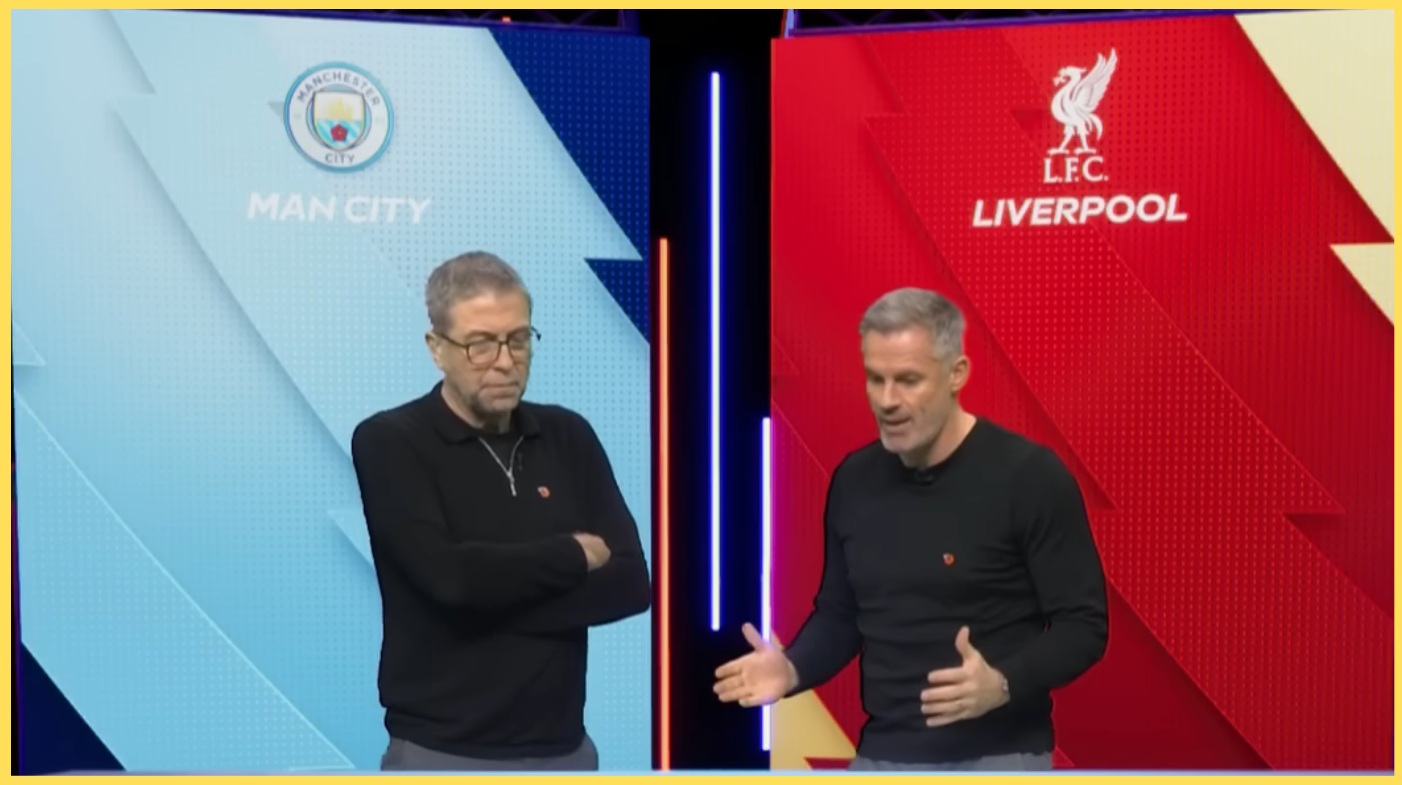 Jamie Carragher was critical of Ibrahima Konate over his defending for Erling Haaland's goal on Sunday
