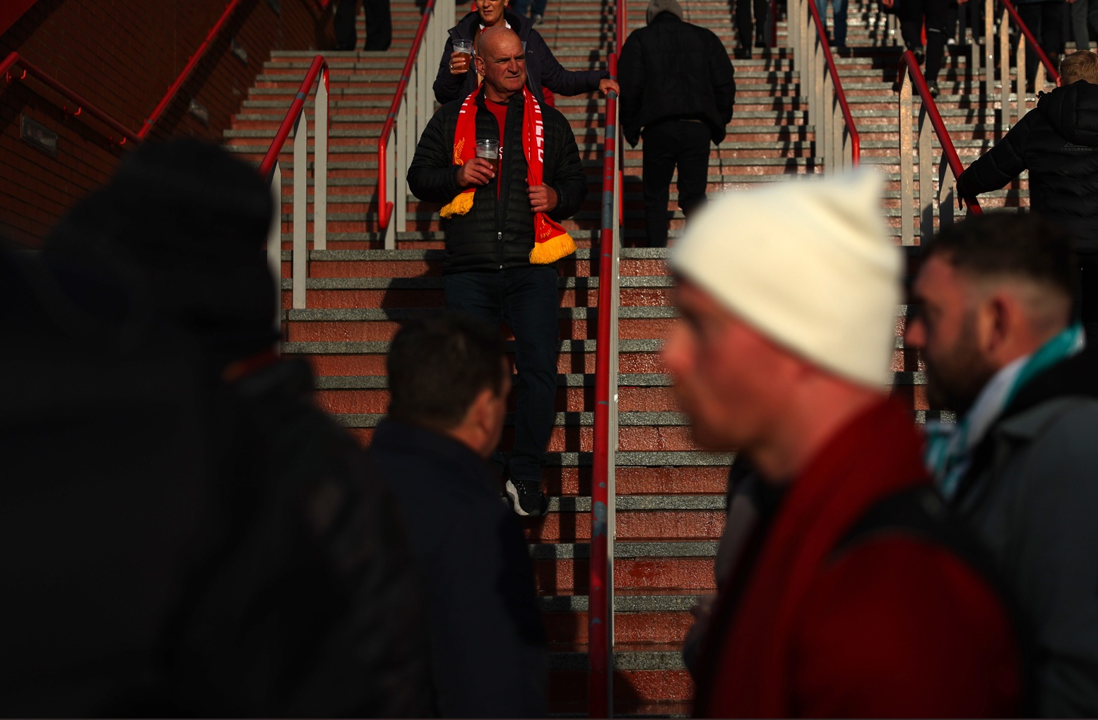 A number of Liverpool fans left Anfield well before the end of their 3-0 defeat to Nottingham Forest on Saturday