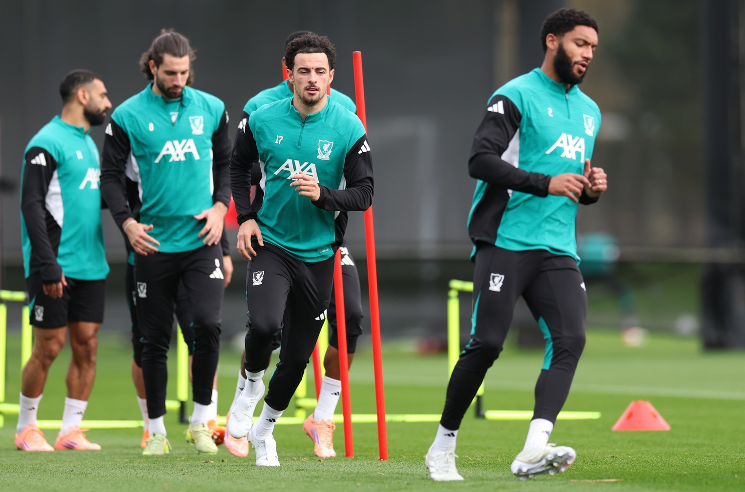 Curtis Jones trained with the Liverpool squad on Monday ahead of the Champions League clash against Real Madrid
