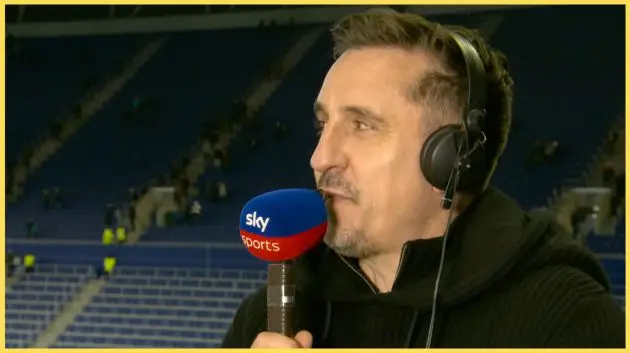 Gary Neville disagreed with the decision to disallow Virgil van Dijk's goal against Manchester City