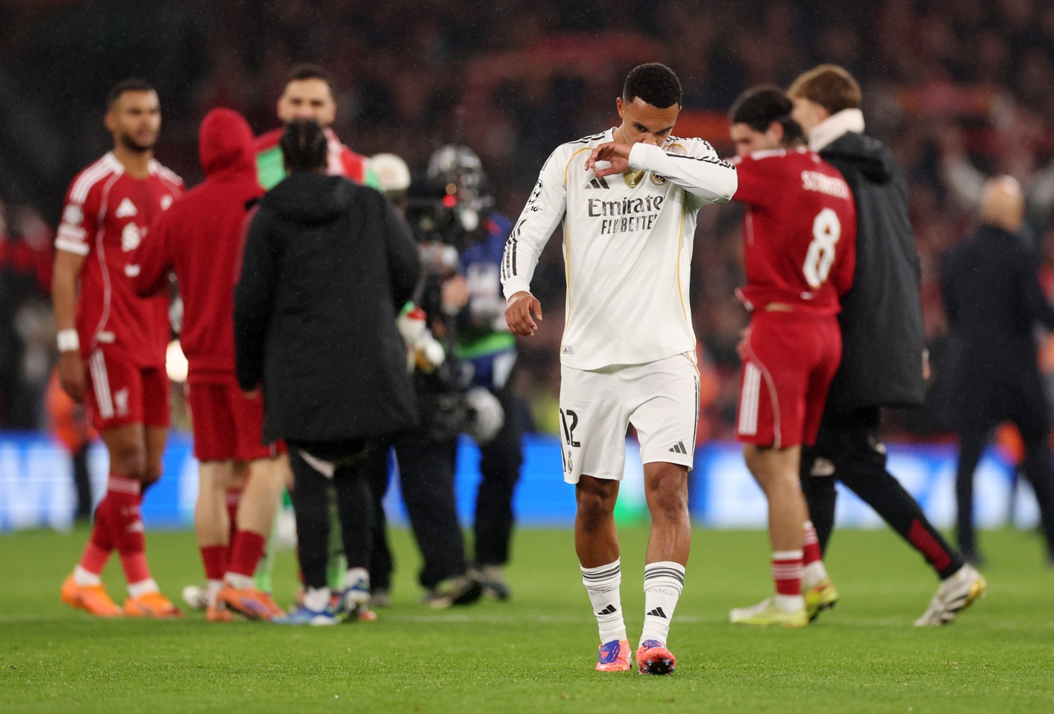 Trent Alexander-Arnold trudges off the pitch after Real Madrid's defeat to Liverpool