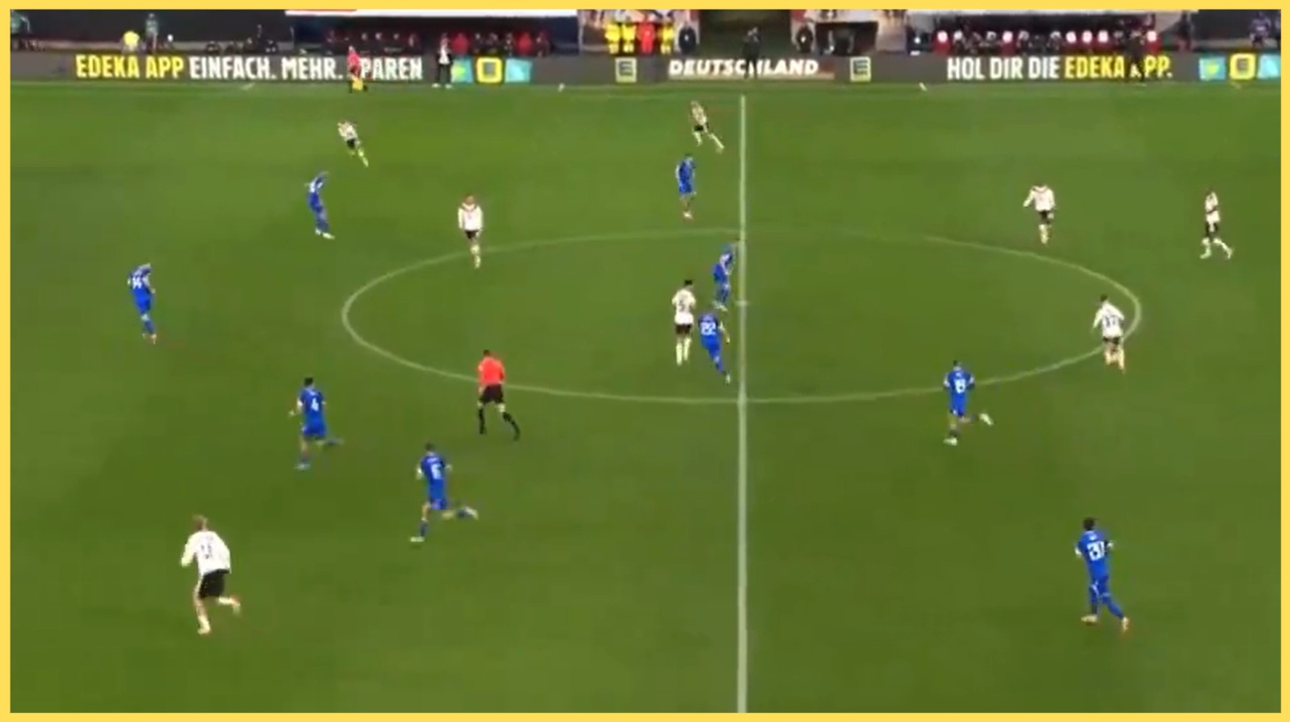 Florian Wirtz claimed two assists for Germany in the first half against Slovakia