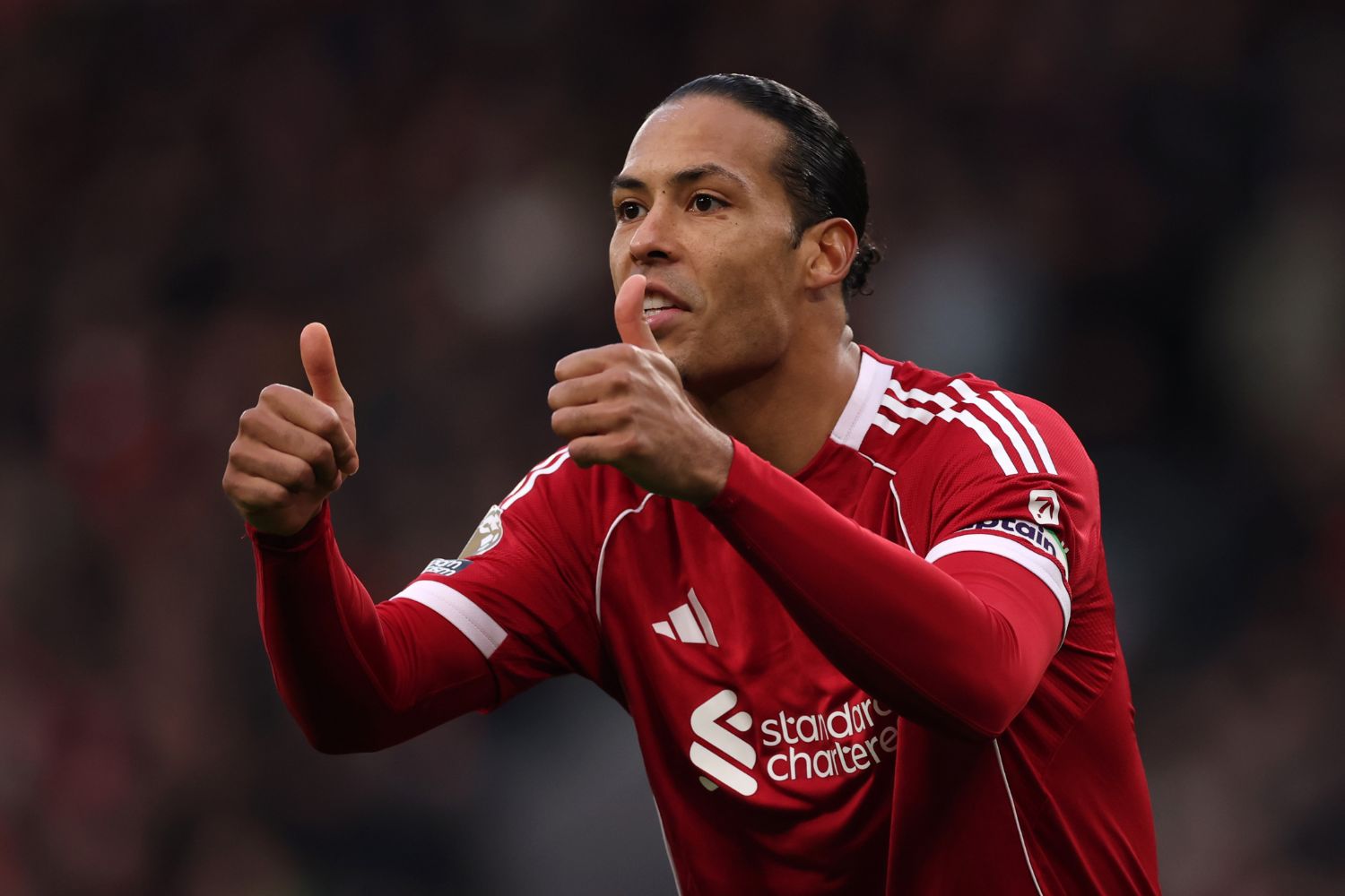 Virgil van Dijk in action against Brighton