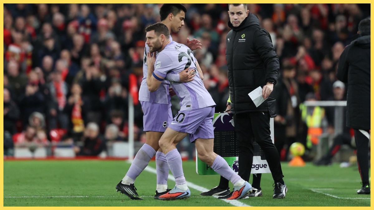 James Milner subbed on at Anfield for Brighton