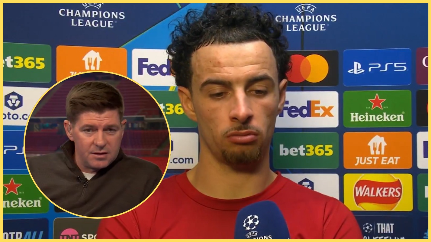 Curtis Jones has revealed how a 'reality check' from Steven Gerrard had a profound effect on him