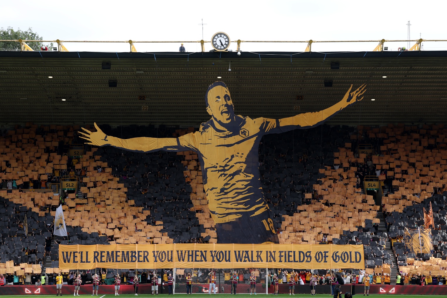 Wolves supporters paid tribute to Diogo Jota prior to their opening match of the season in August