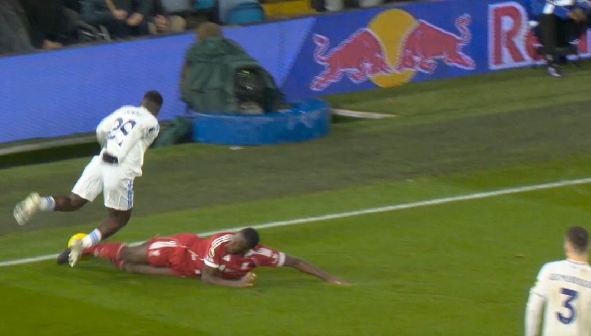 Ibrahima Konate gave away a penalty for fouling Wilfried Gnonto