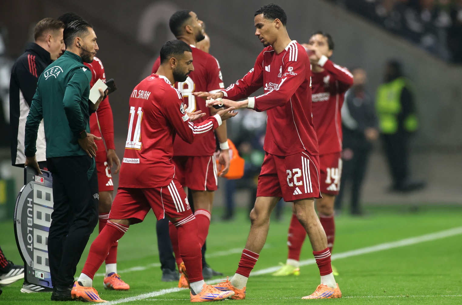 Mo Salah seemingly showed signs of frustration as far back as the 5-1 win over Eintracht Frankfurt in October
