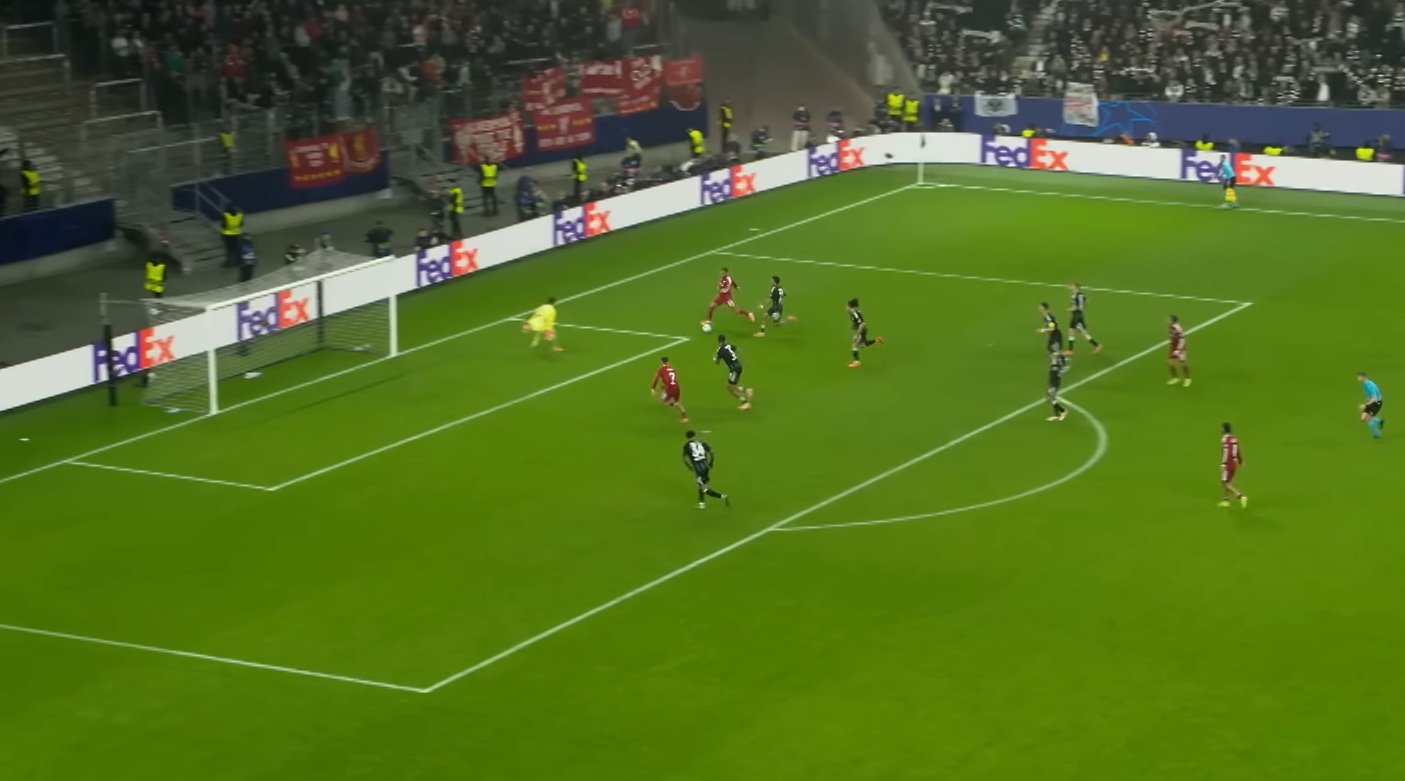 Mo Salah opted against teeing up Florian Wirtz to score in Liverpool's win over Eintracht Frankfurt