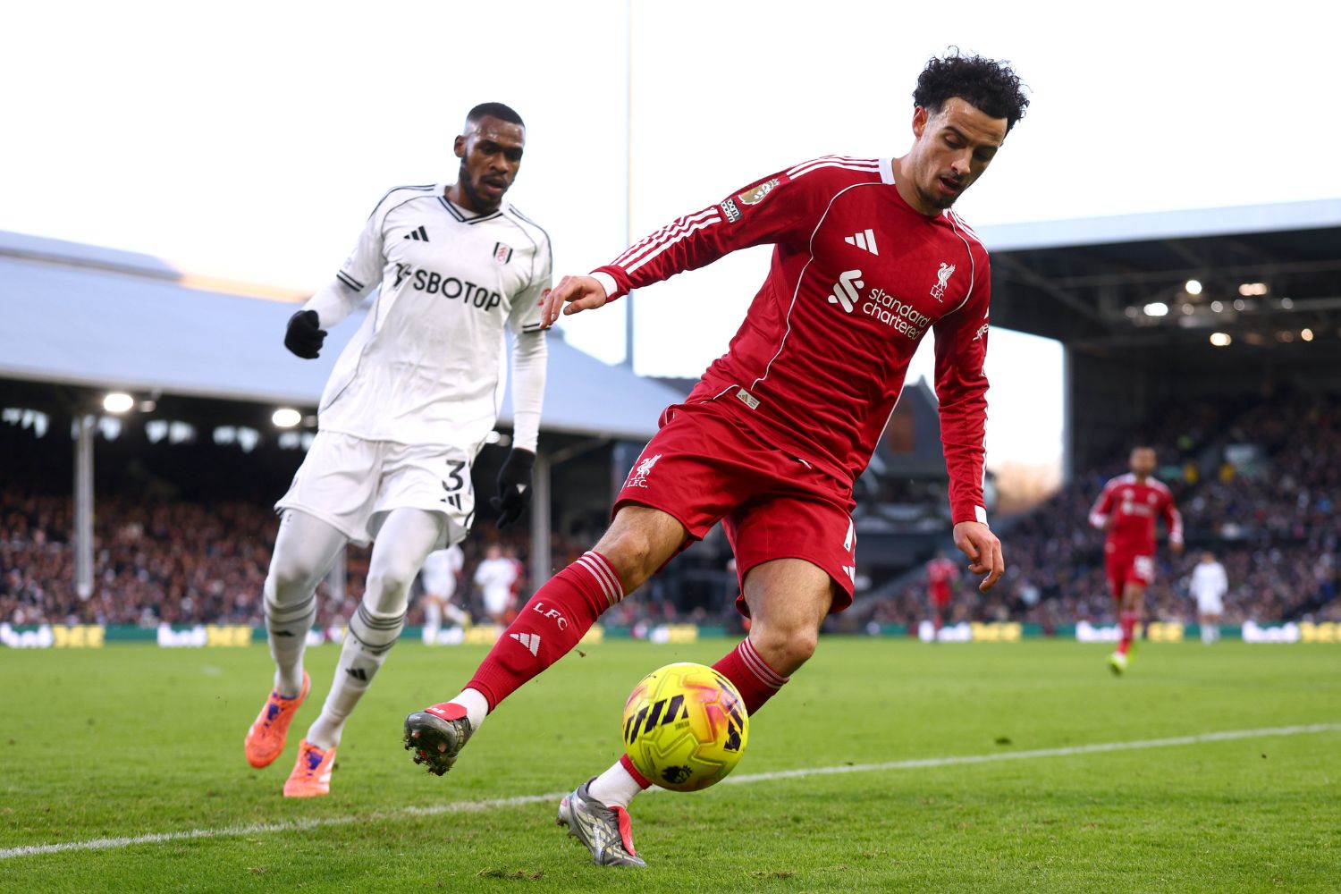 Curtis Jones in action against Fulham
