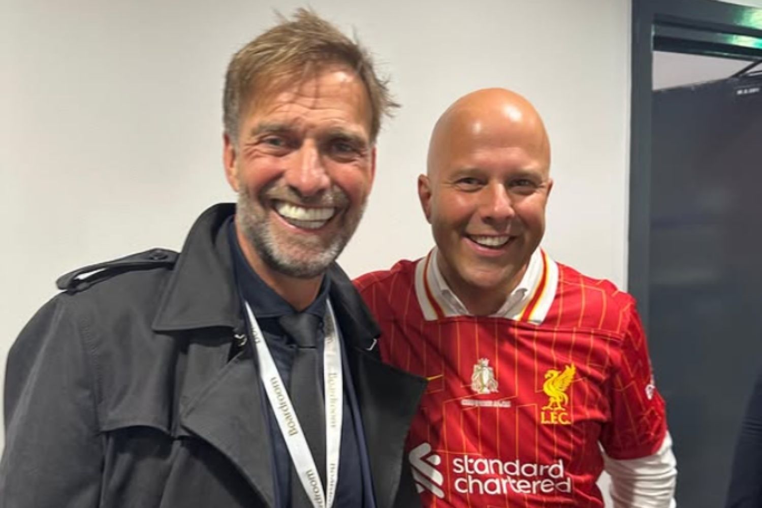Jurgen Klopp and Arne Slot