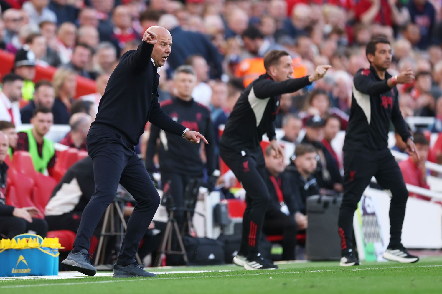 Aaron Briggs coaches Liverpool at Anfield