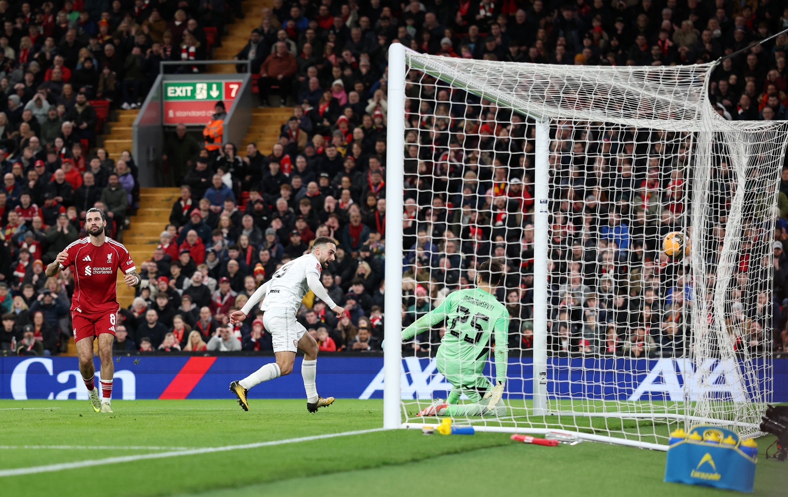 Adam Phillips scores for Barnsley at Anfield