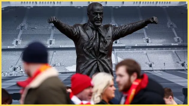 The statue of Bill Shankly outside Anfield