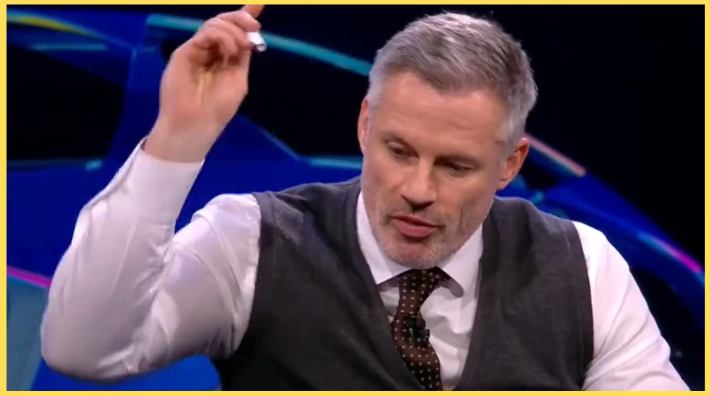 Jamie Carragher wasn't happy at finding out who Liverpool could face in the last 16 of the Champions League