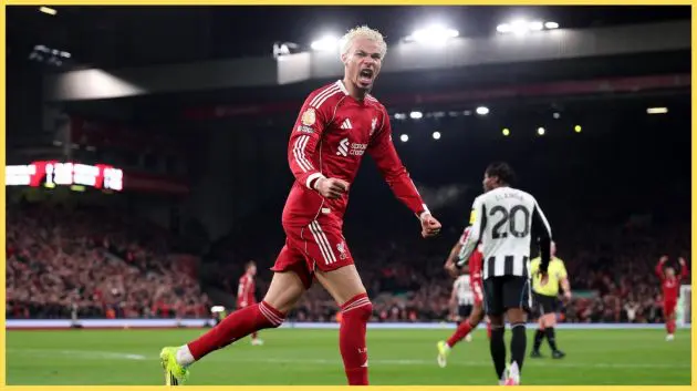 Hugo Ekitike scored twice in two minutes to put Liverpool in front against Newcastle