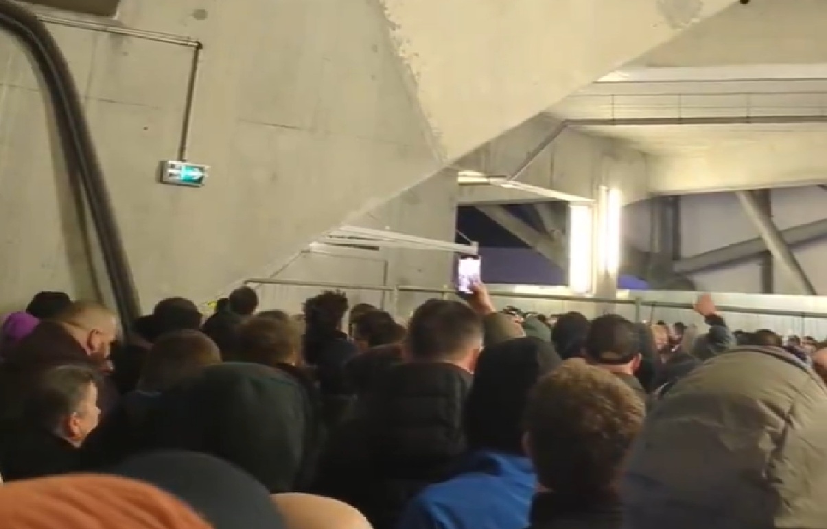 Liverpool fans were kept inside the Stade Velodrome for more than two hours after the final whistle last night