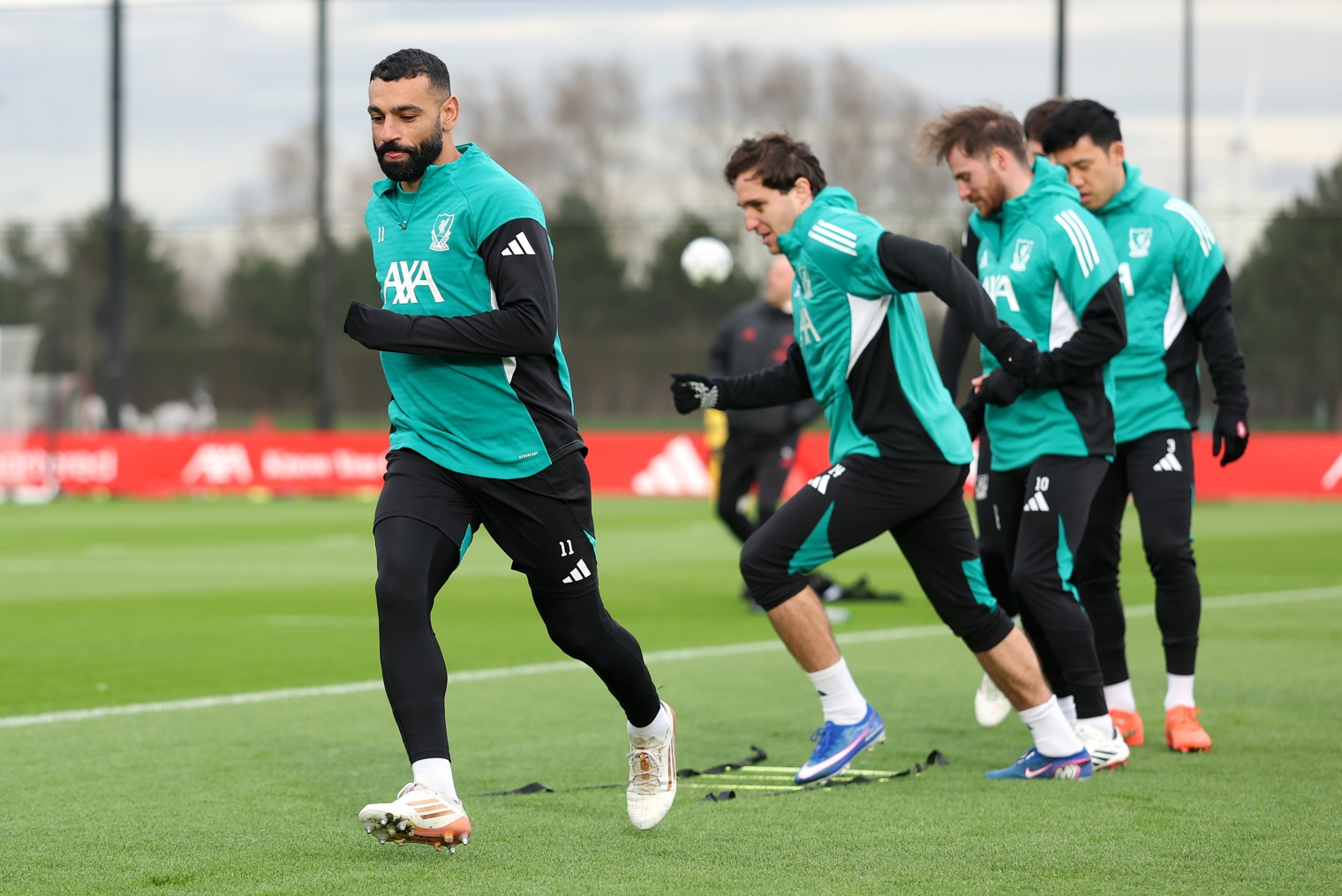 Mo Salah trained with the Liverpool squad on Tuesday ahead of the Champions League clash against Marseille