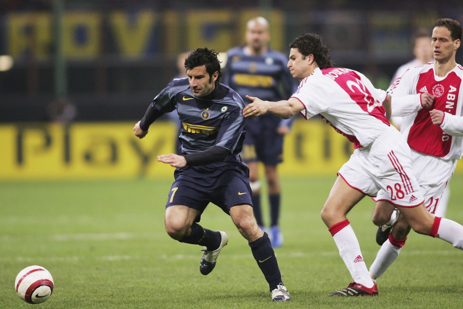 Luis Figo plays for Inter Milan in 2006