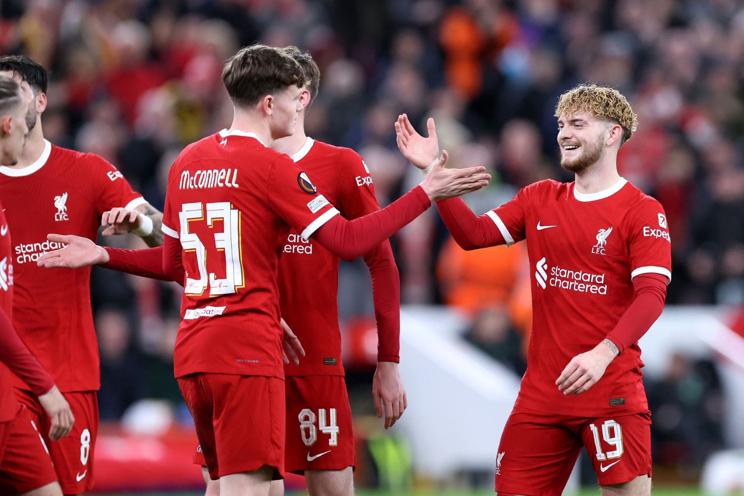 James McConnell in action for Liverpool