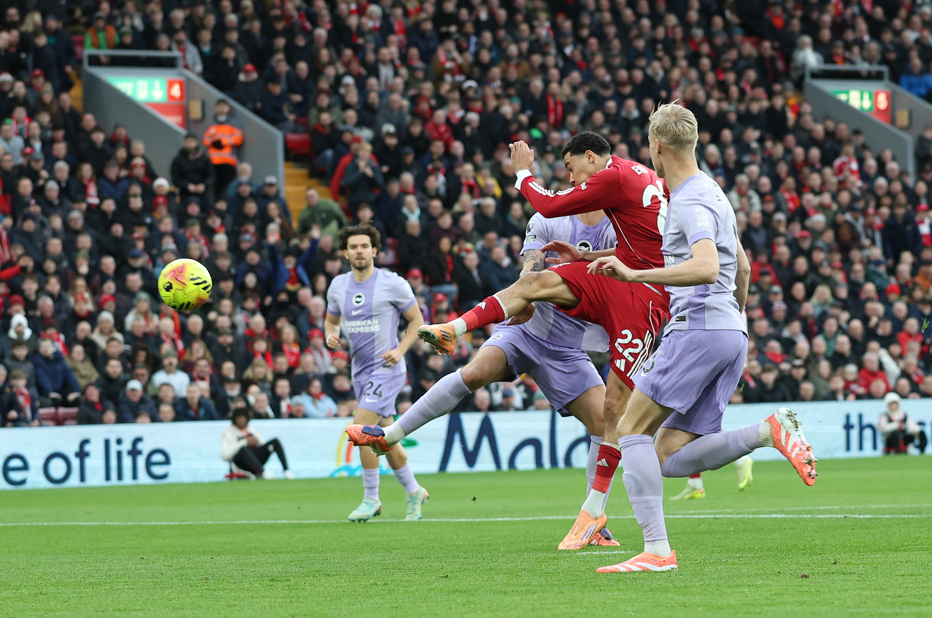 Hugo Ekitike's opener against Brighton at Anfield is the only time Liverpool have scored before the 40th minute of a Premier League game in the past five months