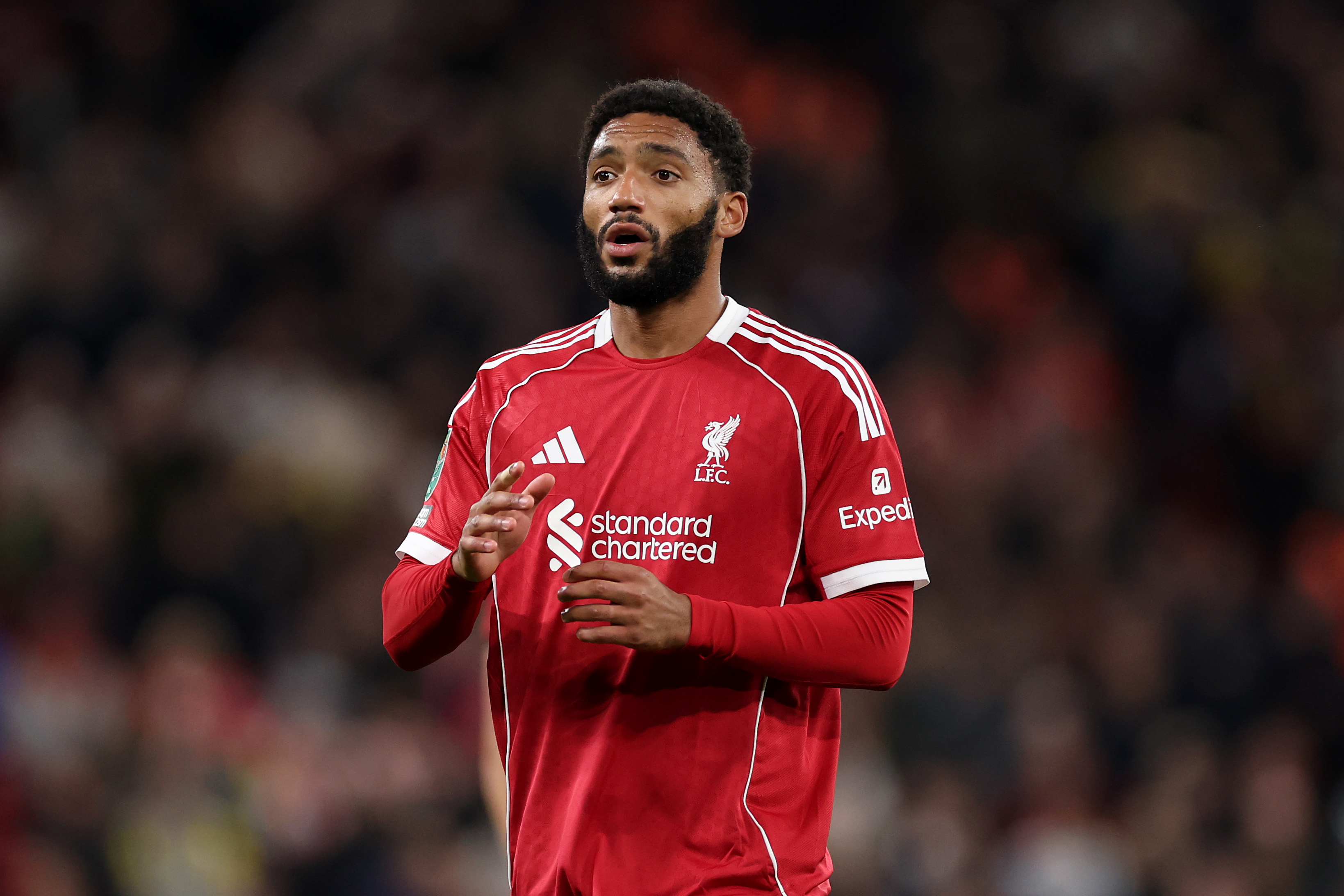 Joe Gomez politely turned down an interview request after Liverpool's win over Nottingham Forest