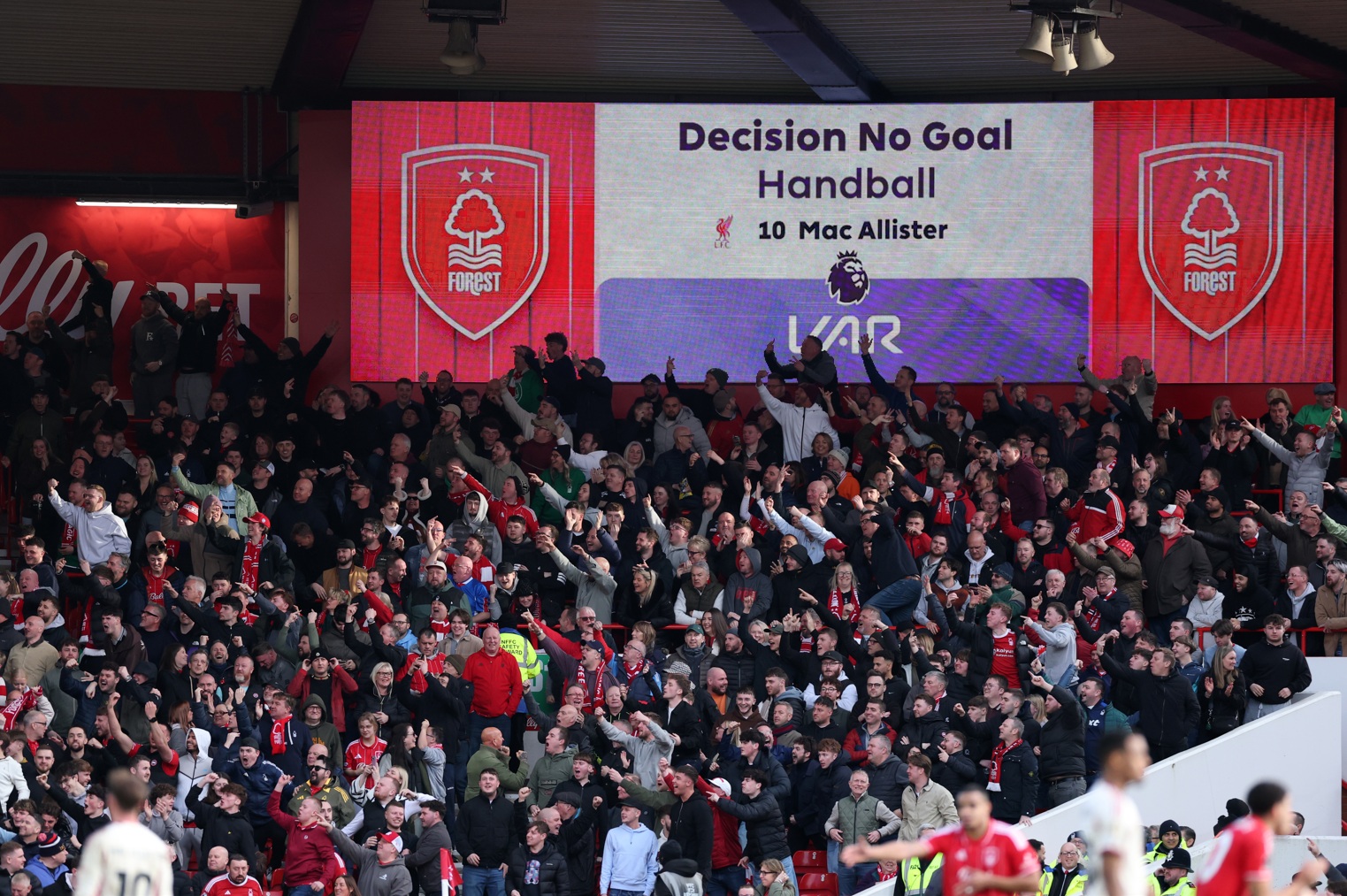 Alexis Mac Allister had a goal disallowed against Nottingham Forest after a VAR review