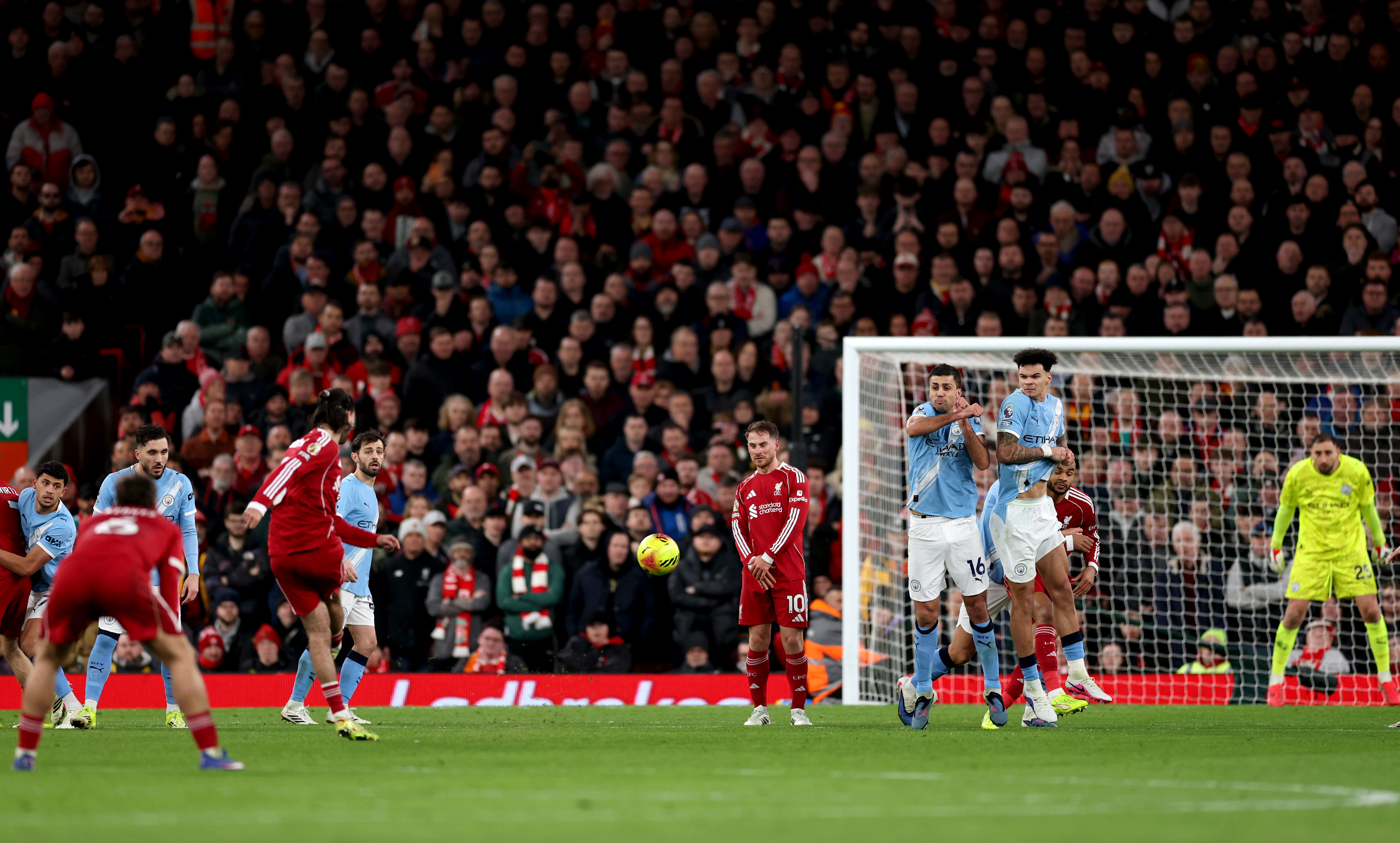 Dominik Szoboszlai scored an outrageous free kick in Liverpool's defeat to Manchester City