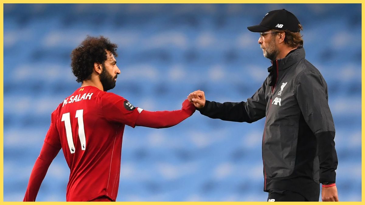 Mo Salah and Jurgen Klopp