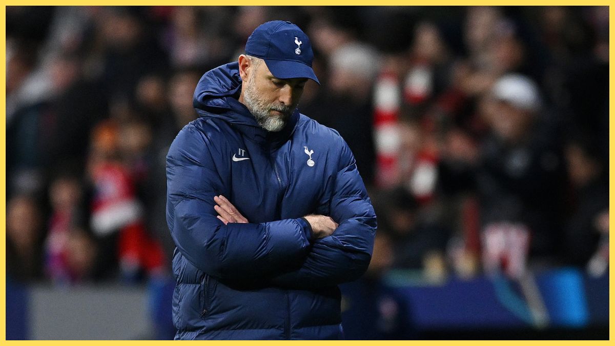 Igor Tudor, Interim Manager of Tottenham Hotspur, looks dejected