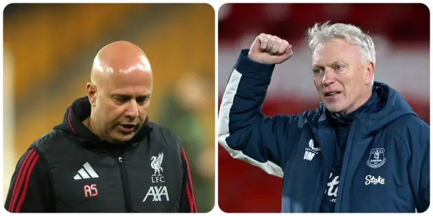 Liverpool are now just three points ahead of Everton in the Premier League table