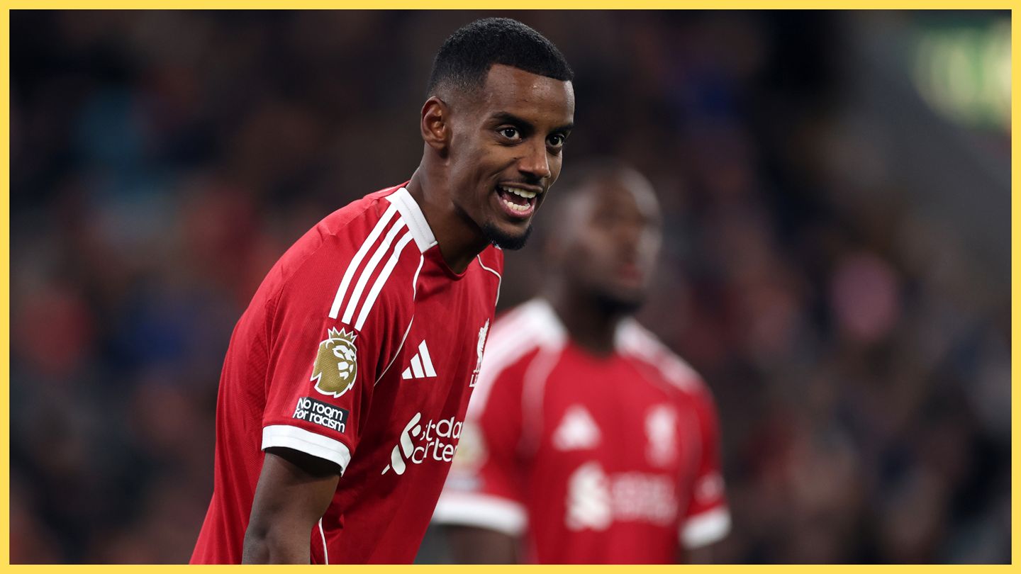 Alexander Isak looks on during Liverpool game.