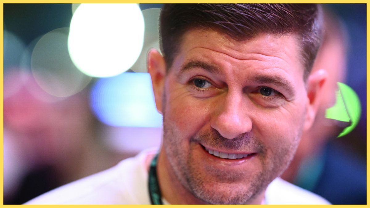 Steven Gerrard prior to the F1 Grand Prix of Qatar at Lusail International Circuit