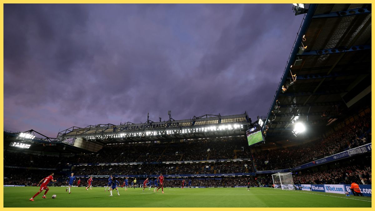 A general view during the Premier League match between Chelsea and Liverpool at Stamford Bridge