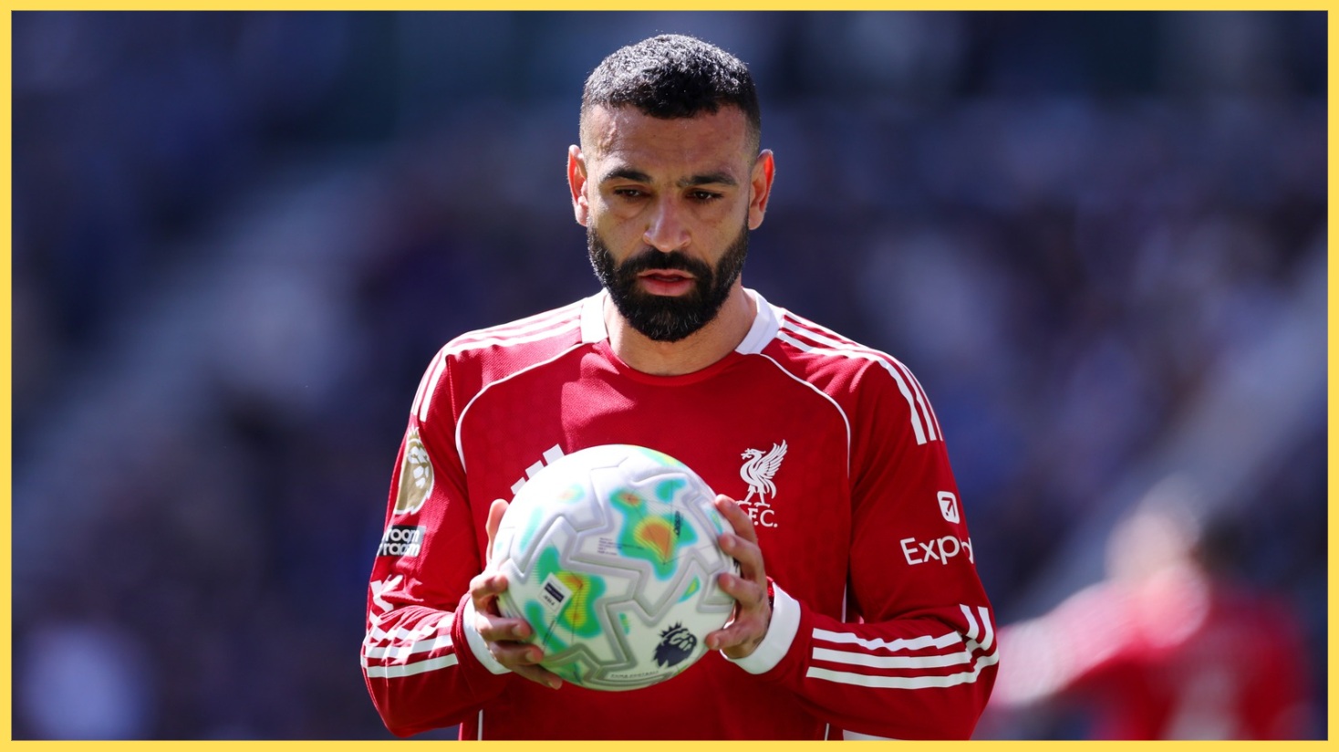 Mo Salah opened the scoring for Liverpool in the Merseyside derby on Sunday