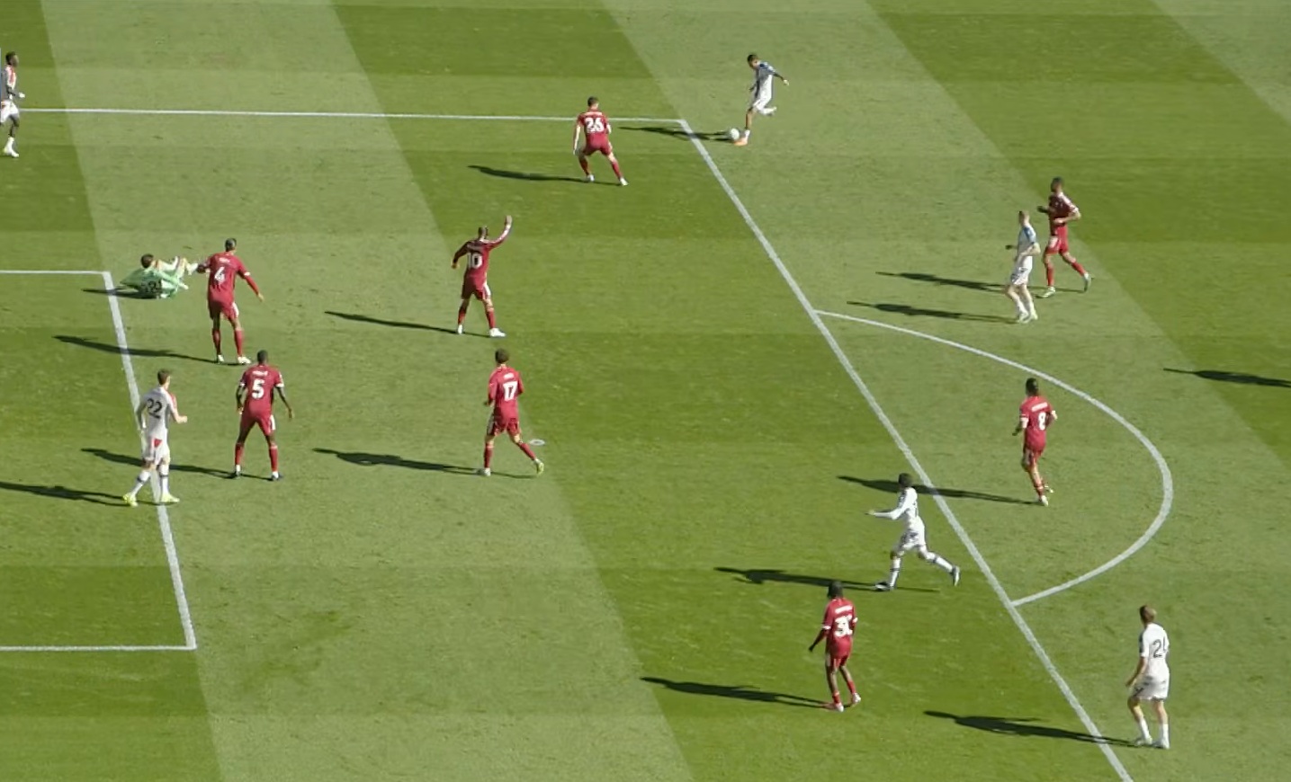 Daniel Munoz scores for Crystal Palace at Anfield in controversial fashion