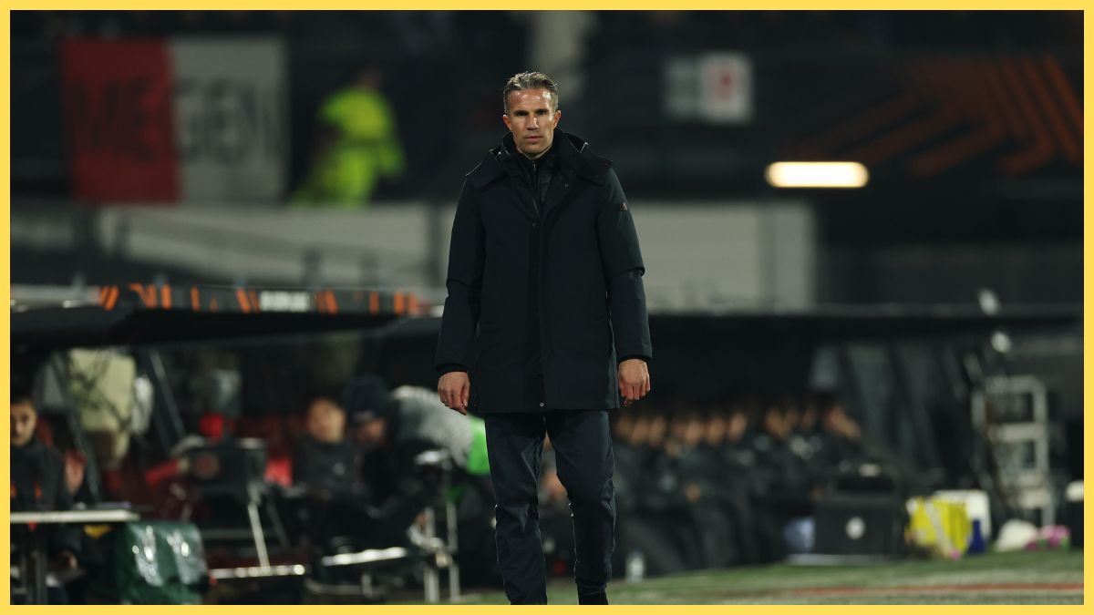 Robin van Persie, Head Coach of Feyenoord, looks on during the UEFA Europa League 2025/26 League Phase MD7 match between Feyenoord and SK Sturm Graz at De Kuip