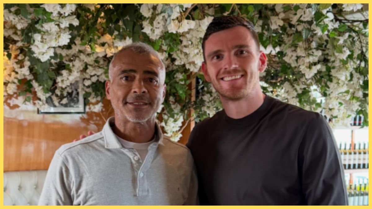 Andy Robertson and Romario pictured together