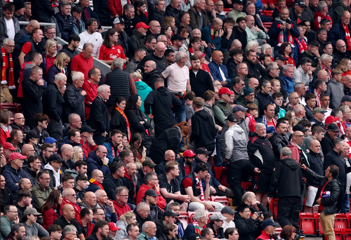 Plenty of Liverpool fans made an early exit from Anfield before full-time in the 1-1 draw against Chelsea