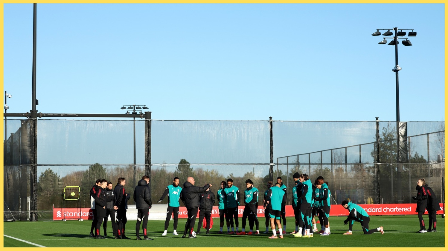 Liverpool players are put through their paces at the AXA Training Centre