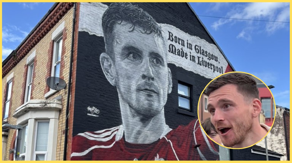 Andy Robertson was humbled at seeing his new mural near Anfield